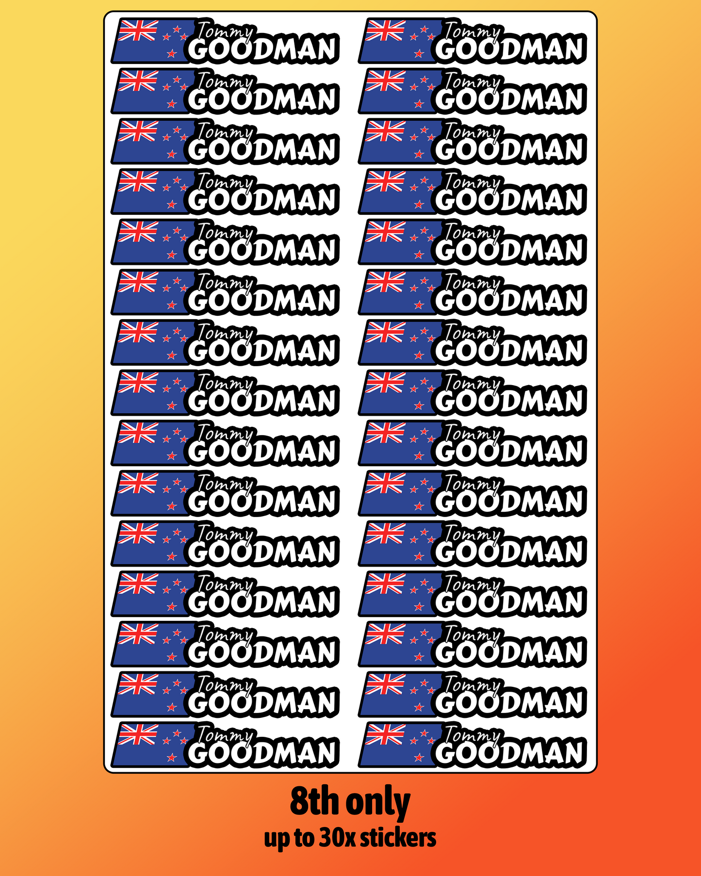 RC Name Window Stickers