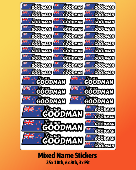 RC Name Window Stickers
