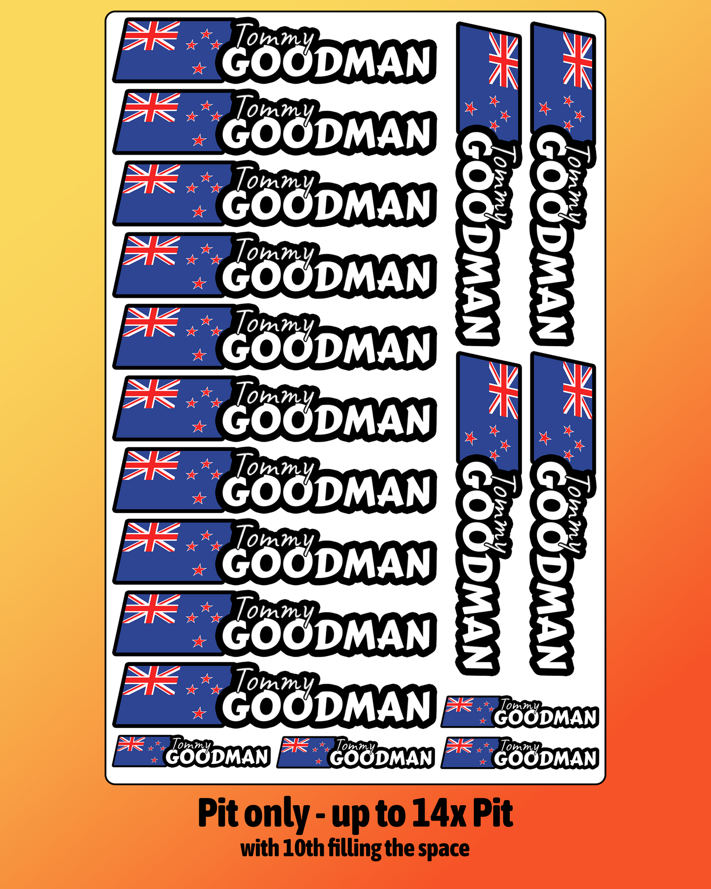 RC Name Window Stickers